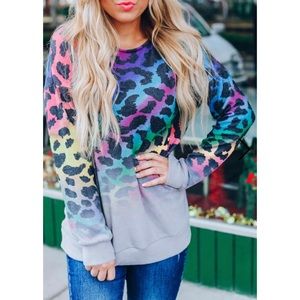 New! Colorful leopard top!
